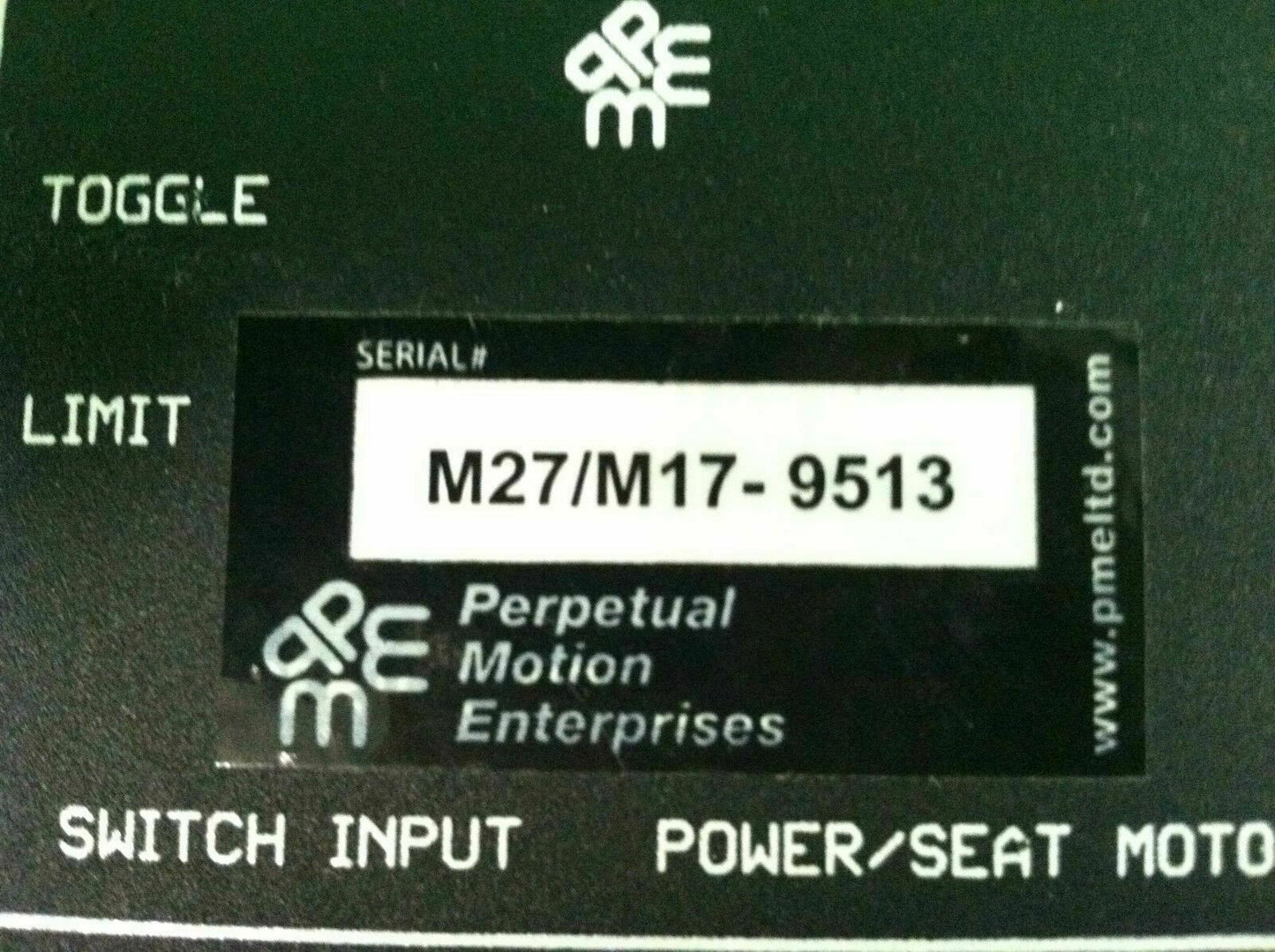 Perpetual Motion M17/27 Seat Control Box for Power Wheelchair #7718