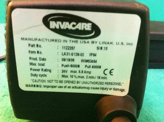 Invacare Recline Actuator Linak Type 1122257 #1340