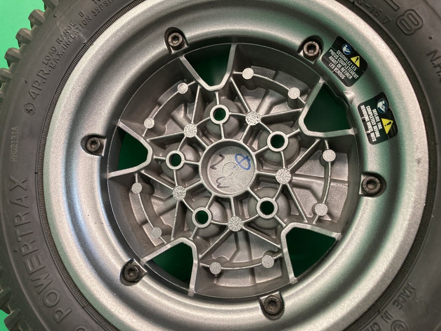 14"x3" Drive Wheels w/ Titanium Rim for Quantum J4 Power Wheelchair #K763