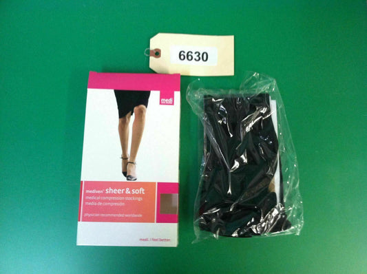 Mediven Sheer and Soft Medical Compression Stocking (EBONY) Xlarge (CALF)#6630