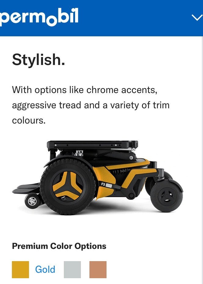2021 Permobil F3 Wheelchair w/ Power Elevate,Tilt,Recline,Legs LIGHT KIT* LM7608