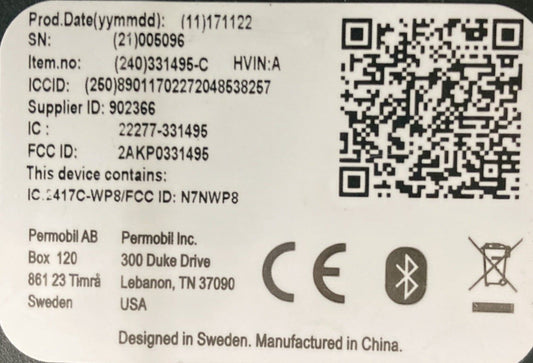 Permobil M3 F3 Corpus 331495 Bluetooth Radio Module 336046-D Wheelchair #K582