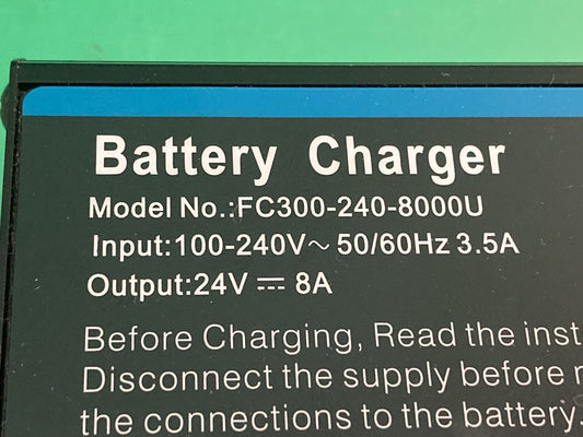 BRIGHT WAY GROUP 24V 8A Charger for Power Wheelchairs FC300-240-8000U #K552