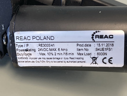 Quantum TB3 REAC Tilt Actuator Type: RE3005/41- 94UE1FB1 -for Powerchair #L200
