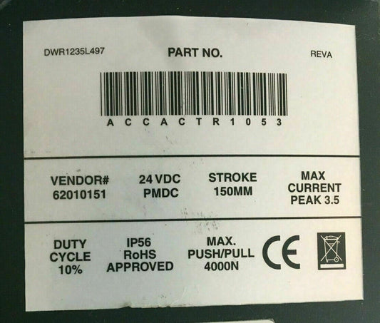 Recline Actuator Model # ACCACTR1053 for Quantum 600 Power chair #D209