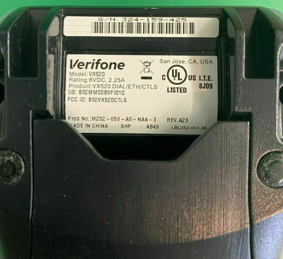 VeriFone VX520 CTLS - Credit Card Machine* Standard Keypad / 8VDC - 2.25A #D833
