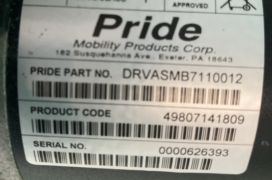 Motors for Pride Jazzy Elite HD & Elite 14 DRVASMB7110011 DRVASMB7110012 #K847