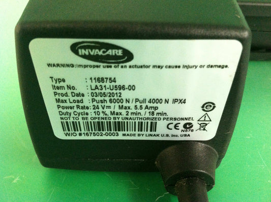 Invacare Recline Actuator Linak Type 1168754 for Power Wheelchair #7074