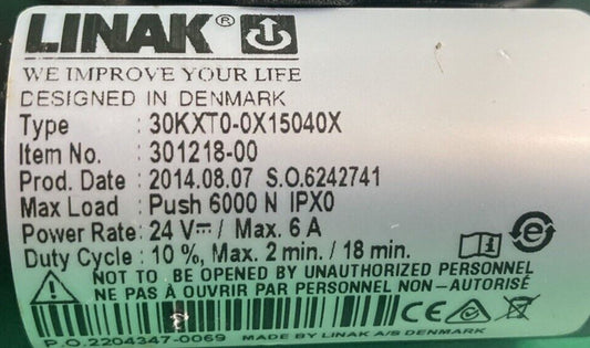 Linak Tilt Actuator for Quickie Pulse 6 30KXT0-0X15040X / 301218-00 #H918