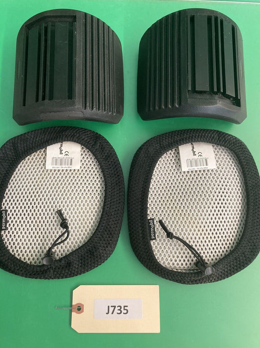 Permobil Contoured Curved Calf Pads for Permobil Power Wheelchairs 6" X 6" #J735