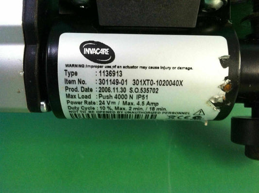 Invacare Leg Actuator MK6 CM Leg IAM 1140035 for Power Wheelchair #5479