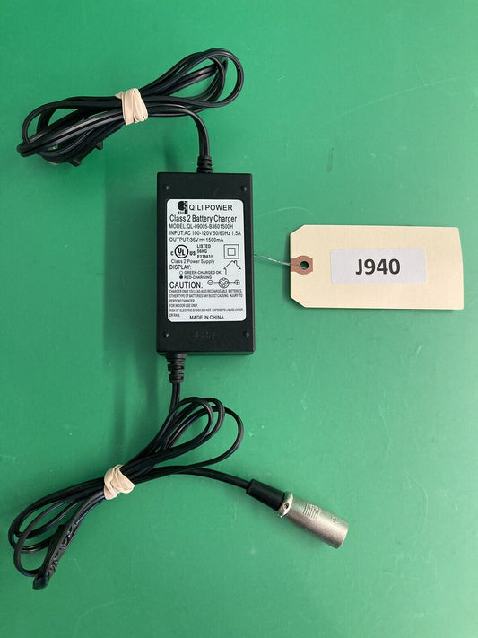 Battery Charger for Zinger Power Wheelchairs 36v QL-09005-B3601500H #J940