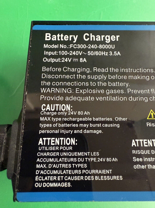 BRIGHT WAY GROUP 24V 8A Charger for Power Wheelchairs FC300-240-8000U #K300
