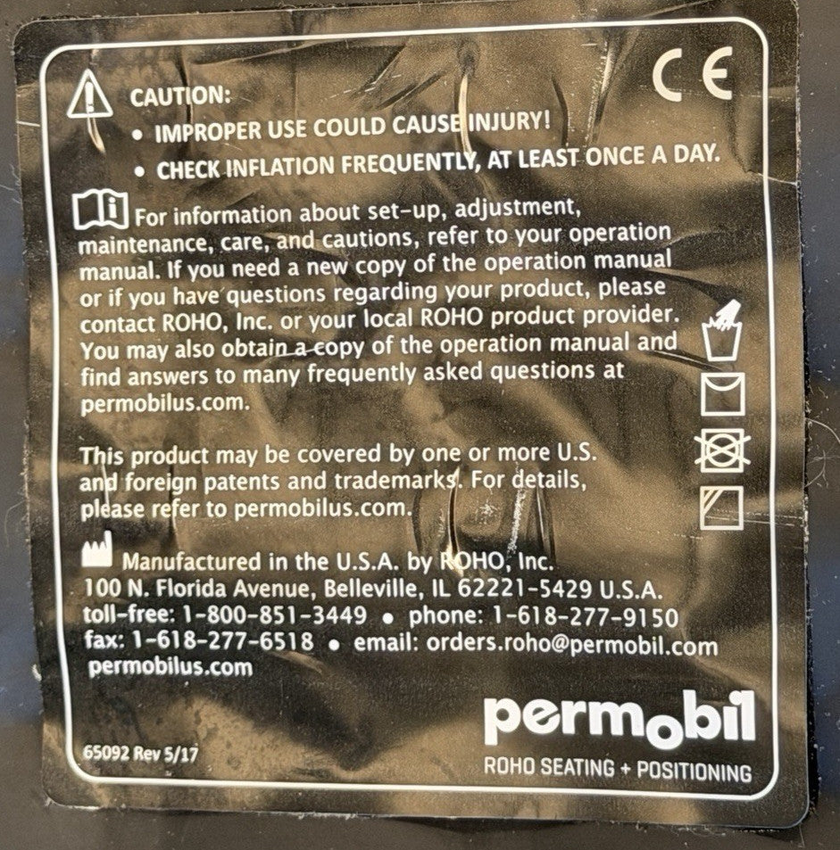 Roho Air Cushion w/ Pump & Cover 23.50" X 21.75" X 4.25" 1R1312C #L280