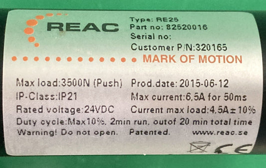 Permobil Power Leg Actuator 320165 for Power Wheelchair - 82520016 #K897