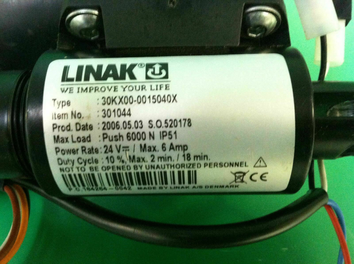 Linak Tilt Actuator {Item #301044} for Quantum 600 Power Wheelchair #6021