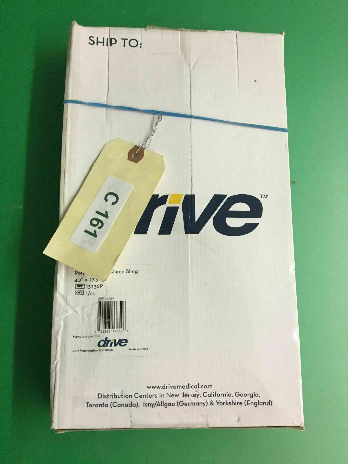 NEW* Drive Medical Polyester One Piece Patient Lift Sling 40" x 27.5" #C161