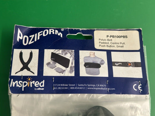 NEW* POZIFORM SMALL PUSH BUTTON PADDED CENTRE PULL PELVIC BELT P-PB100PBS #i602