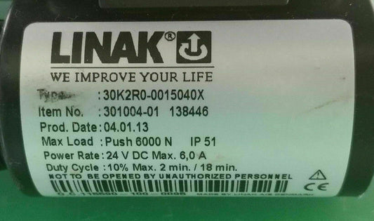 Linak Recline Actuator for Quickie S-646 30K2R0-0015040X #9563