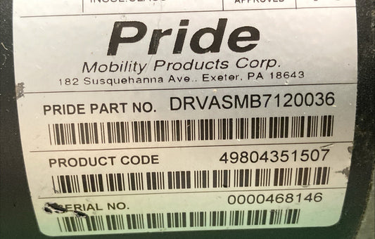 Motors for Pride Jazzy 600es Wheelchair DRVASMB7120036 - DRVASMB7120037 #K774