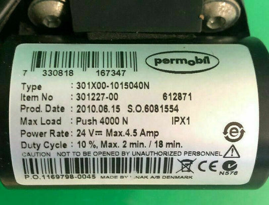 Permobil Tilt Actuator 301227-00 for Power Wheelchair 301X00-1015040N / 612871