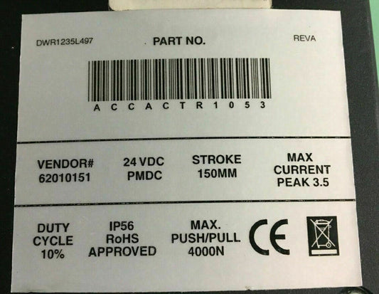 Recline Actuator Model # ACCACTR1053 for Quantum Q600 Power wheelchair #C653