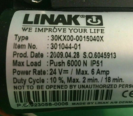 Linak Tilt Actuator for Power Wheelchair Type 30KX00-0015040X (301044-01) #D228