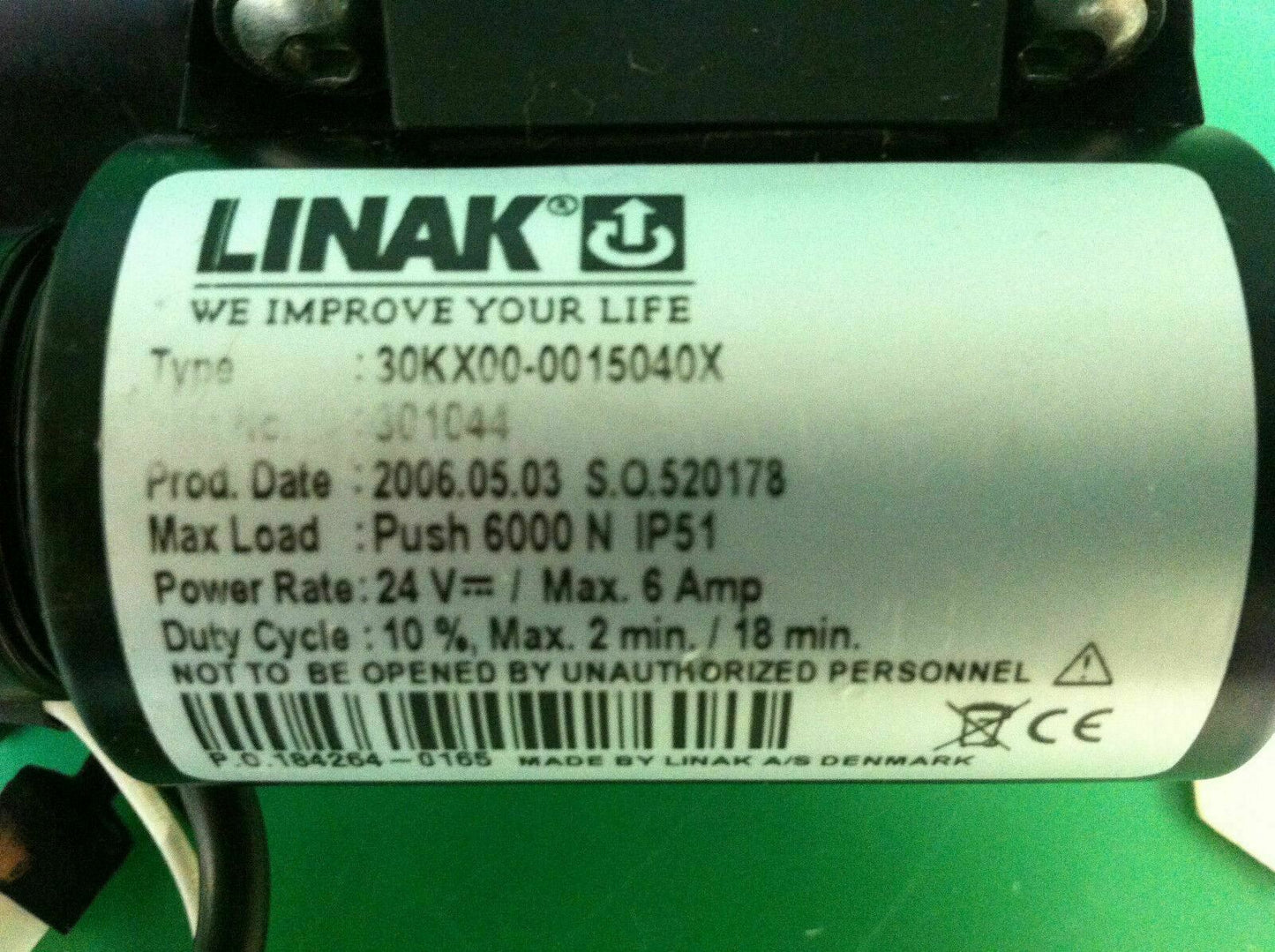 Linak Tilt Actuator {Item #301044} for Quantum 610 Power Wheelchair #6258