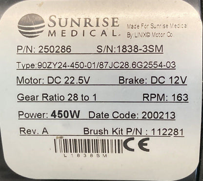 Left & Right Motors for Quickie Q700M Power Wheelchair 250286 / 250287 #K200