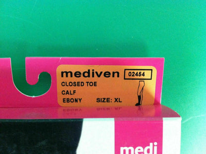 Mediven Sheer and Soft Medical Compression Stocking (EBONY) Xlarge (CALF)#6630