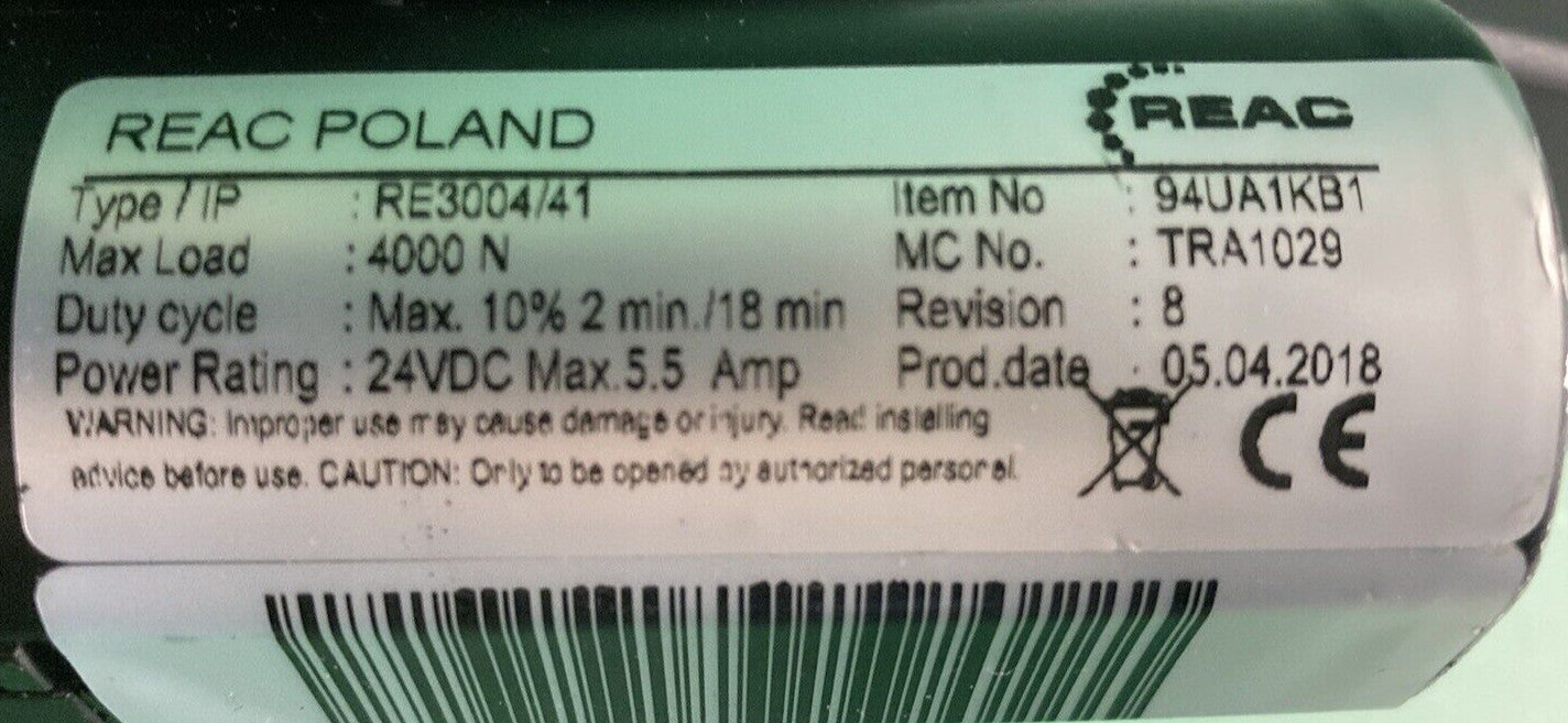 Wheelchair Leg Actuator RE3004/41- 94UA1KB1 - TRA1029 - TRC181105 -  #J134