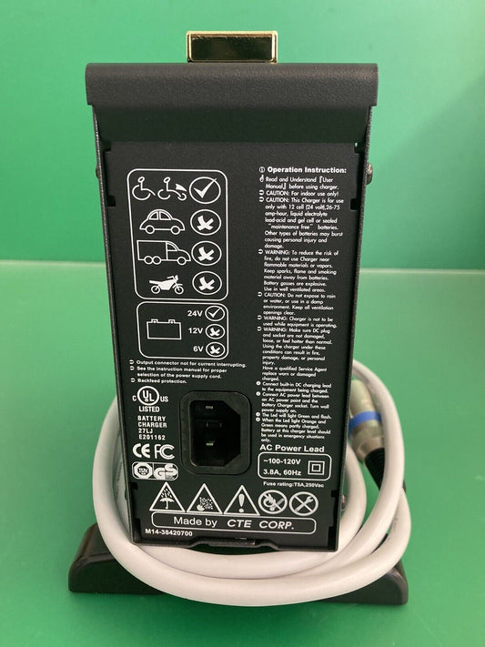 NEW* 24Volt 8Amp BATTERY CHARGER FOR POWER WHEELCHAIRS & SCOOTERS 4C24080A #i765