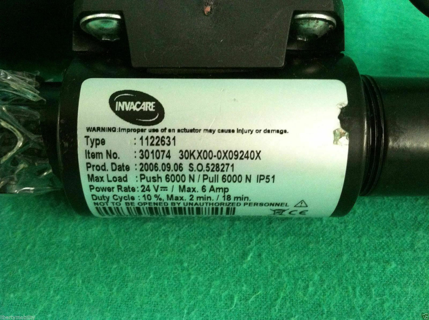 Invacare Tilt Actuator  1122631 Linak Type LSD-30-090  #3821
