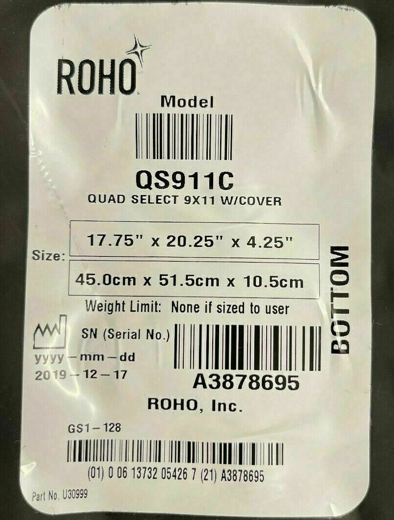 2019 Roho ISOFLO Air Cushion w/ Pump 17.75" X 20.25"X 4.25" (QS911C)  #F515
