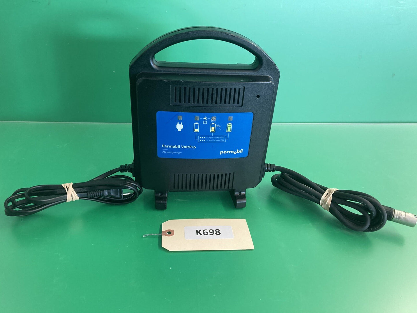 Permobil 10 amp VoltPro Power Wheelchair Battery Charger 24V 10A 616270 #K698