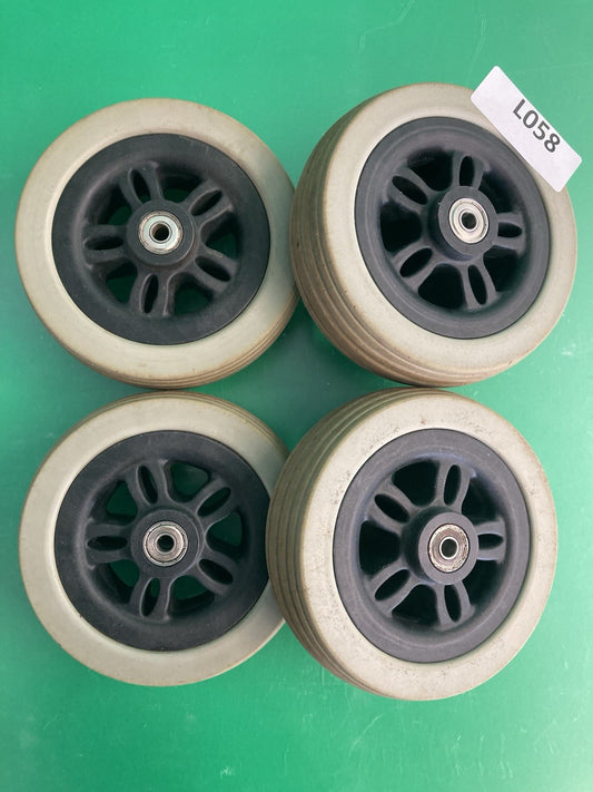 Set of 4 Caster Wheels for Pride Jazzy 614 / 614 HD Power Wheelchair #L058