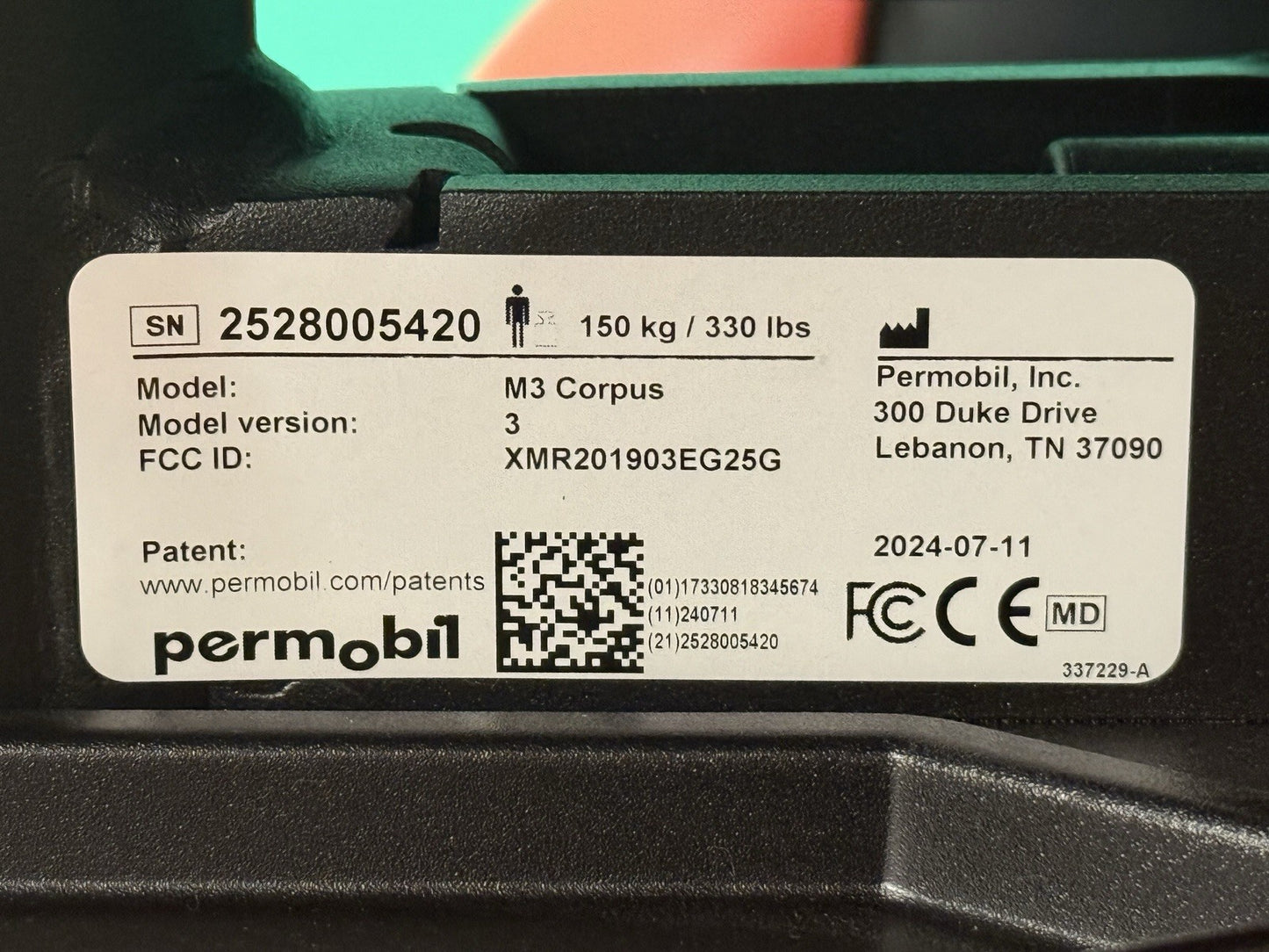 2024 Permobil M3 Wheelchair w/ Power Tilt, Recline, & Power Legs 0 MILES* LM7614