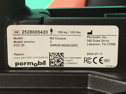 2024 Permobil M3 Wheelchair w/ Power Tilt, Recline, & Power Legs 0 MILES* LM7614