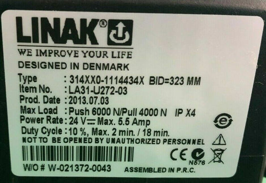 Tilt Actuator for Quantum Q6 Edge PowerChair Linak model # LA31-U272-03 #G367
