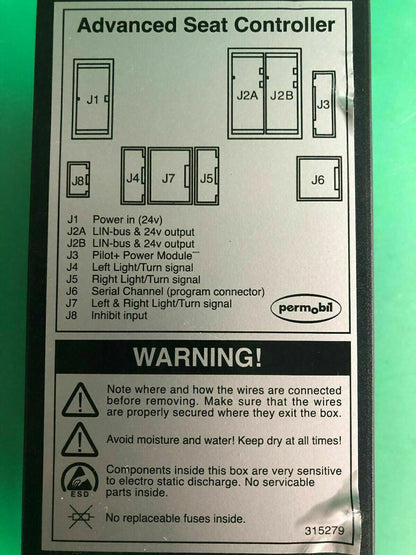 R Net Advanced Seat Controller for Permobil M300 Power HD 311300 / 315302 #E973