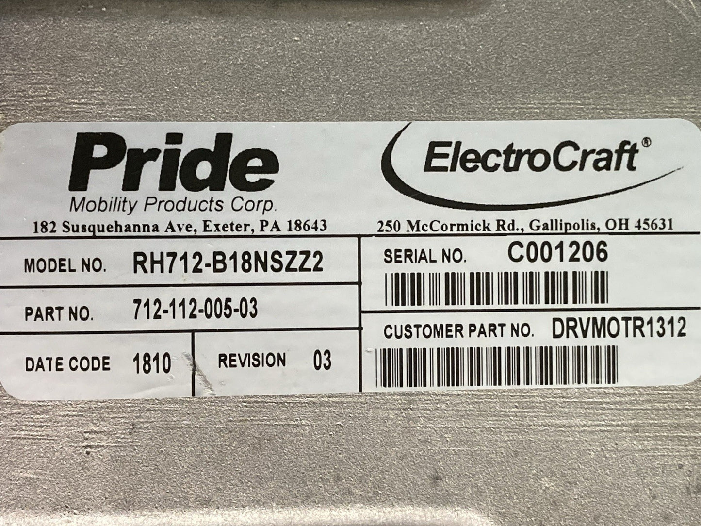 Motors for the Quantum Q6000 & Quantum R-4000 DRVMOTR1313 - DRVMOTR1312  #L108