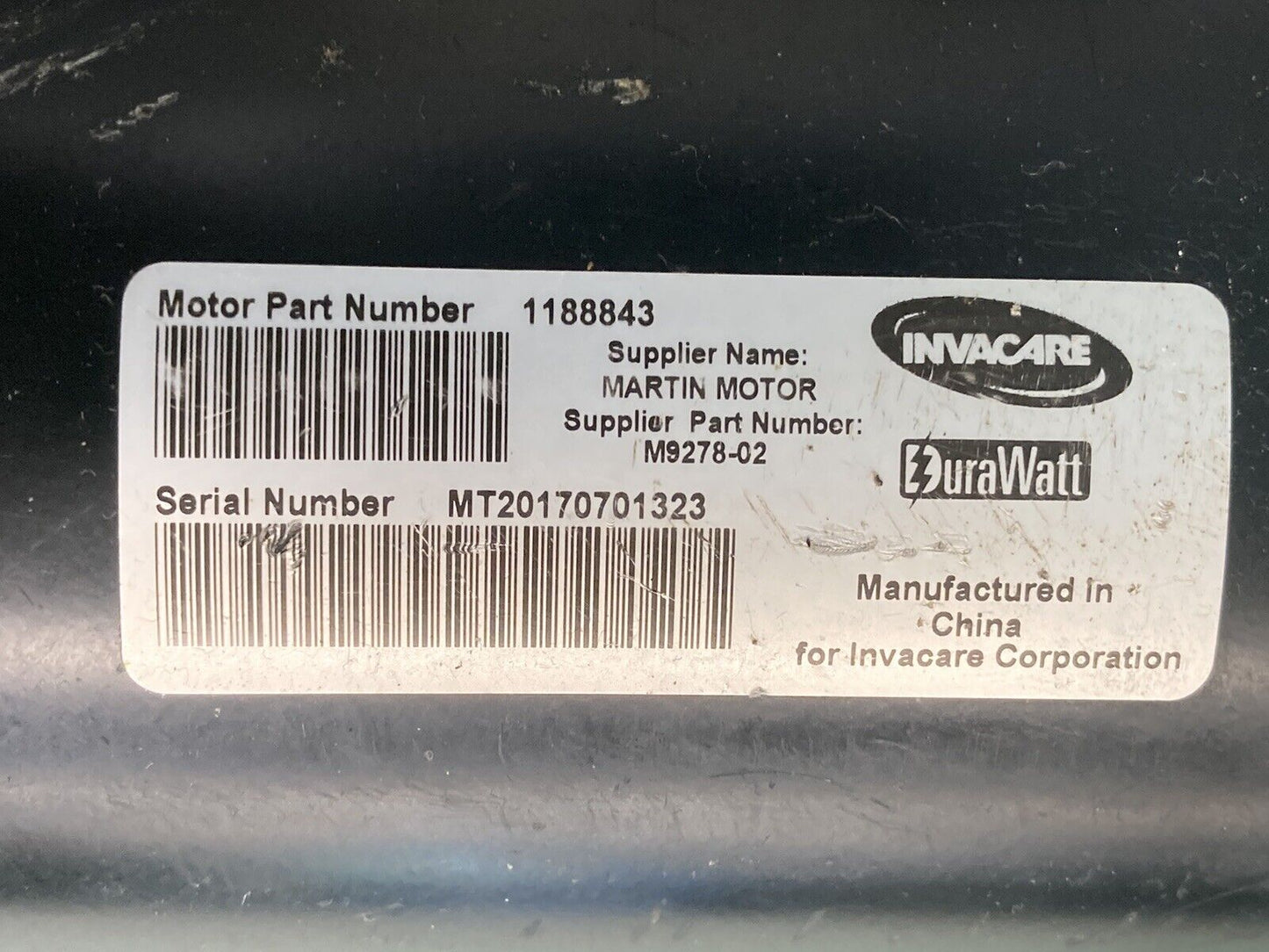 MOTORS FOR INVACARE TDX SP II 1188843 / M9278-02 / 1163412 - 1163413 #J764