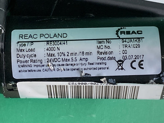 Wheelchair Actuator RE3004/41- 94UA1KB1 - TRA1029  #K975