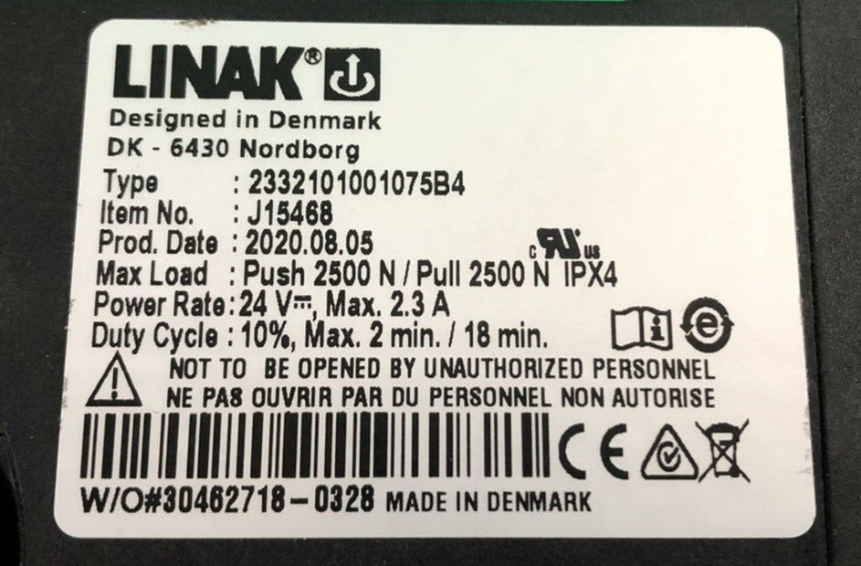 LINAK Articulating BackRest Actuator for Quickie Powerchair 2332101001075B4 H559