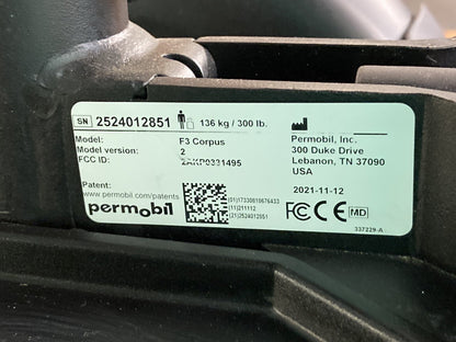 2021 Permobil F3 Wheelchair w/ Power Elevate,Tilt,Recline,Legs LIGHT KIT* LM7608