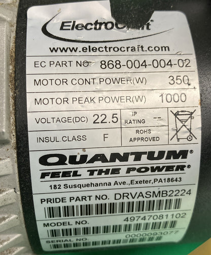 Right Motor for  the Quantum Q6 Edge Powerchair-DRVASMB2224 #H392