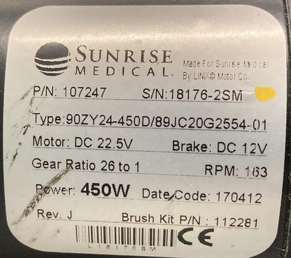 Left & Right Motors for Quickie QM-710 Power Wheelchair 107247 / 107248 #i881