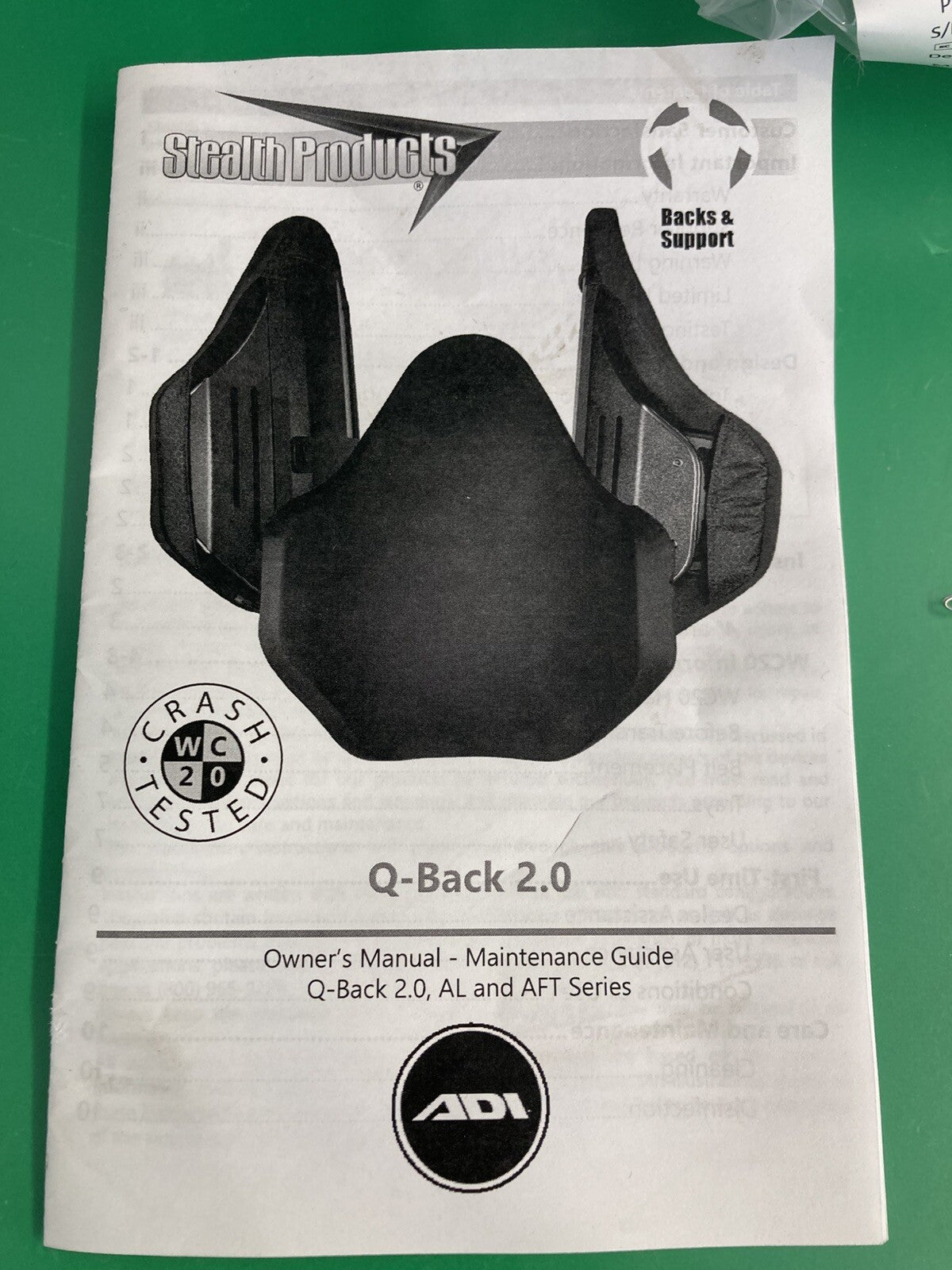 NEW Stealth ADI Cool Core Seat Back Cushion & Seat Back Pan Shell 16"x 24" #K771