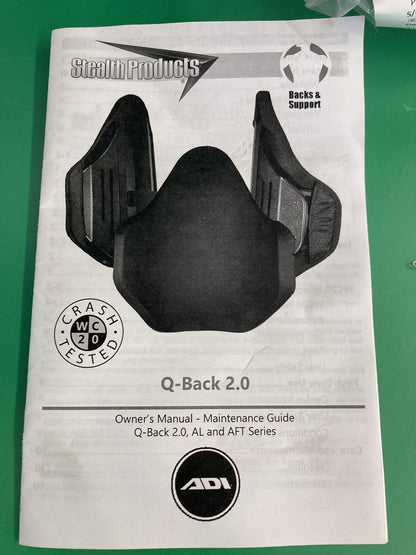 NEW Stealth ADI Cool Core Seat Back Cushion & Seat Back Pan Shell 16"x 24" #K771