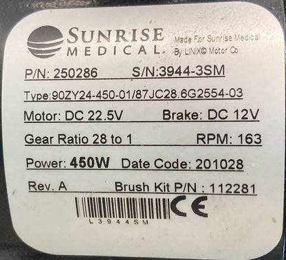 Left & Right Motors for Quickie Q700M Power Wheelchair 250286 / 250287 #K270